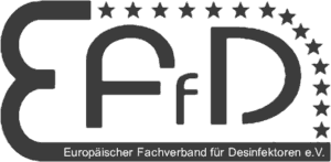 Logo Zertifikat EFFD: Europäischer Fachverband für Desinfektoren e.V.